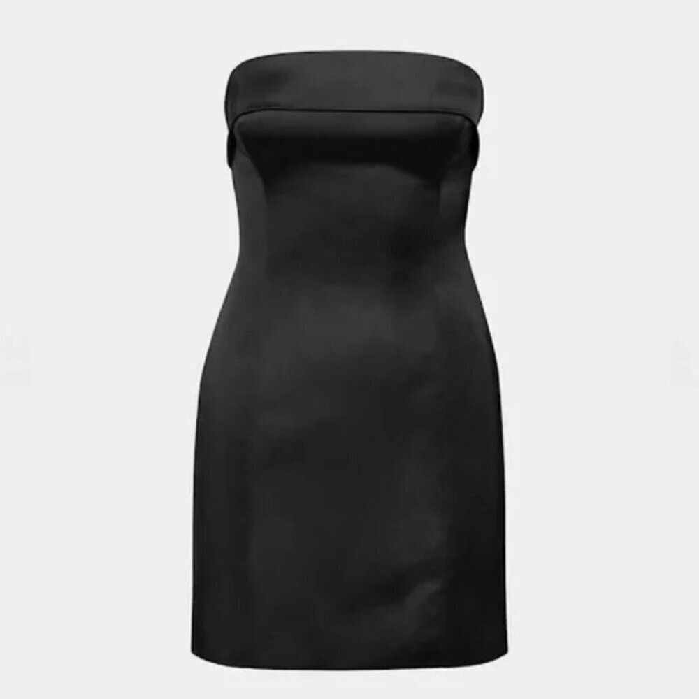 Aritzia Black Strapless Mini Dress